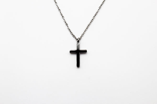 Vivid Theophany Graceful Cross Necklace (18K White Gold Plated) | Elegant Necklace with a Spiritual Message