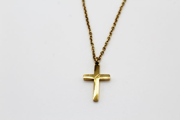 Vivid Theophany Graceful Cross Necklace (18K Gold Plated) | Elegant Necklace with a Spiritual Message