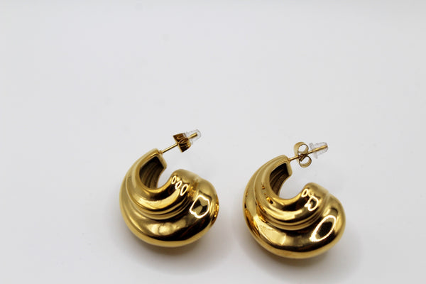 Vivid Theophany Sacred Spiral Earrings (18K Gold Plated) | Earrings for Life's Journey