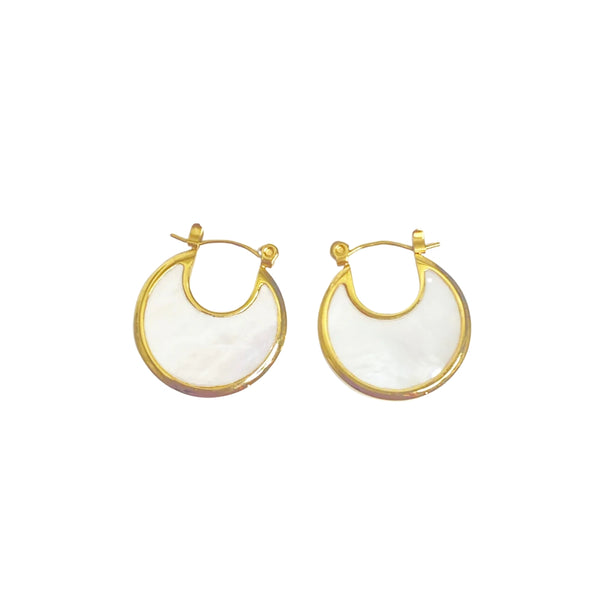 Luna Earrings White