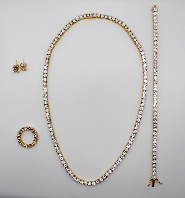 The PowHERful Collection w/ Tennis Necklace - Gold