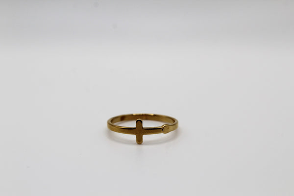 Vivid Theophany Radiant Cross Adjustable Ring (18K Gold Plated) | Ring Reflecting Divine Light