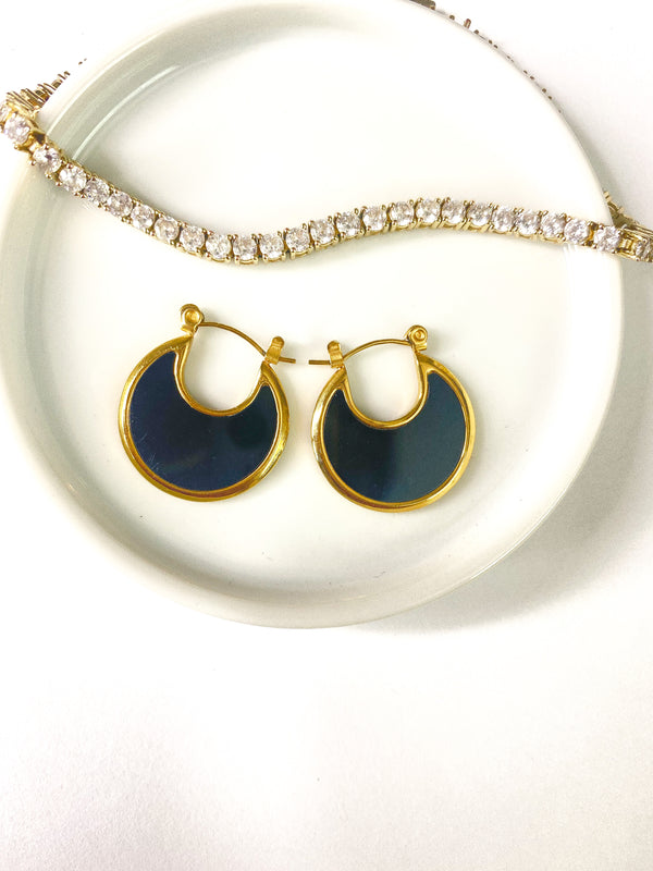 Luna Earrings Black